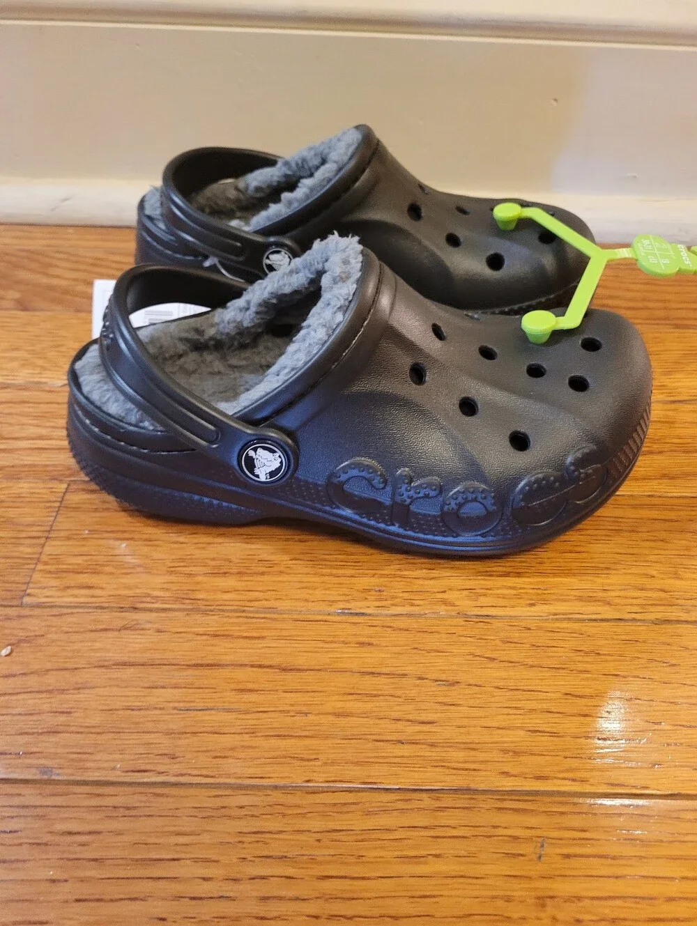 CROCS Kids Black with Gray Lining